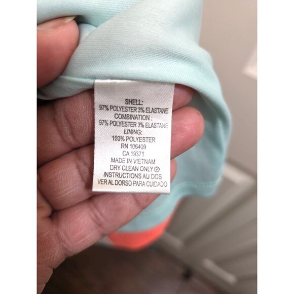 Tahari Arthur S. Levine Women's Colorblock Short Sleeve Professional Dress Size - Picture 6 of 8